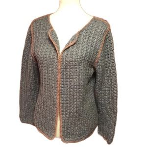 Vintage 70s warm comfy earthy cardigan, wool blend